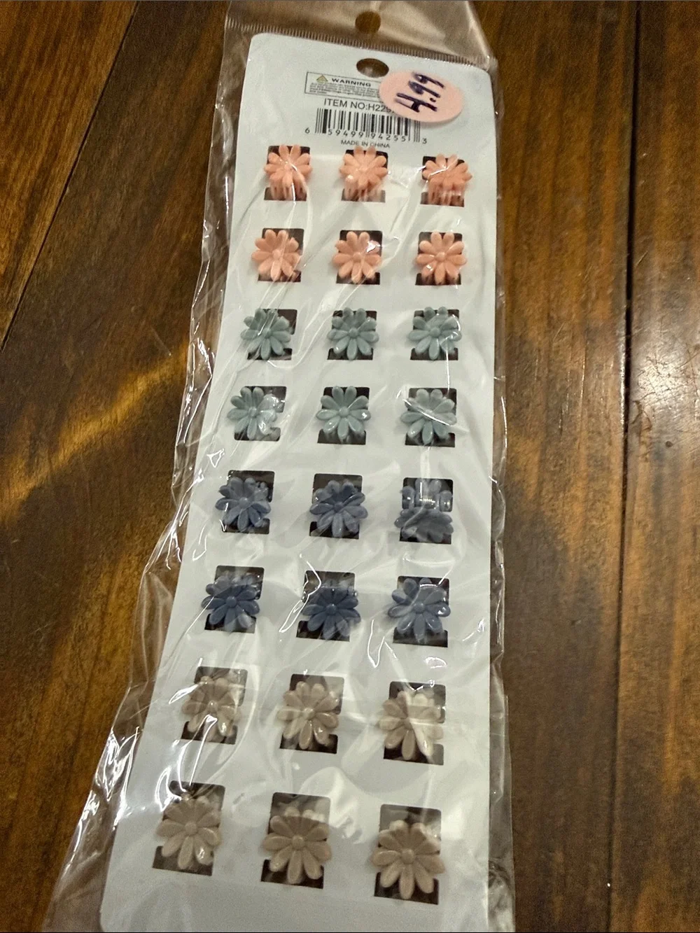 Floral Clip Set - Assorted Pastel Hair Clips